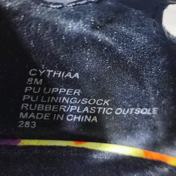 Steve Madden Cythiaa Peep-Toe Heels women's size 8 multi-colour rainbow Lace Up - Picture 9 of 12